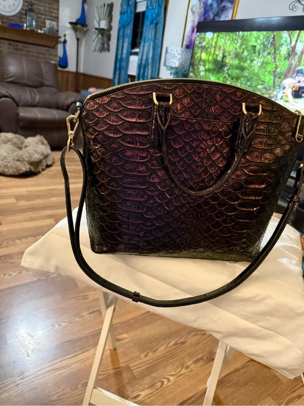 Brahmin Passion Excelsior Purple large Duxbury